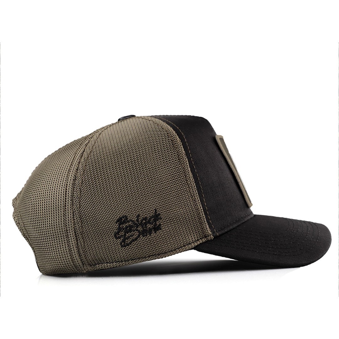 Black-Khaki Cordura Fabric Cap