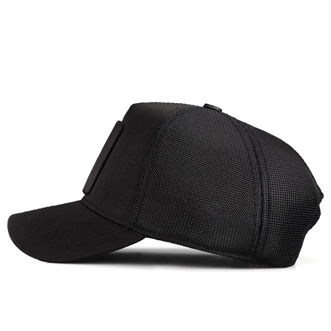 Black Cordura Fabric Trucker Cap