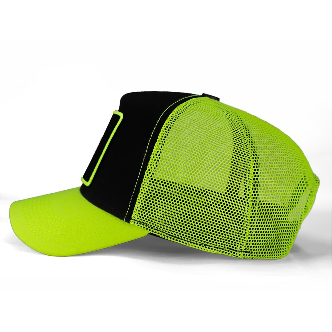 Neon Peaked Neon-Black Cap