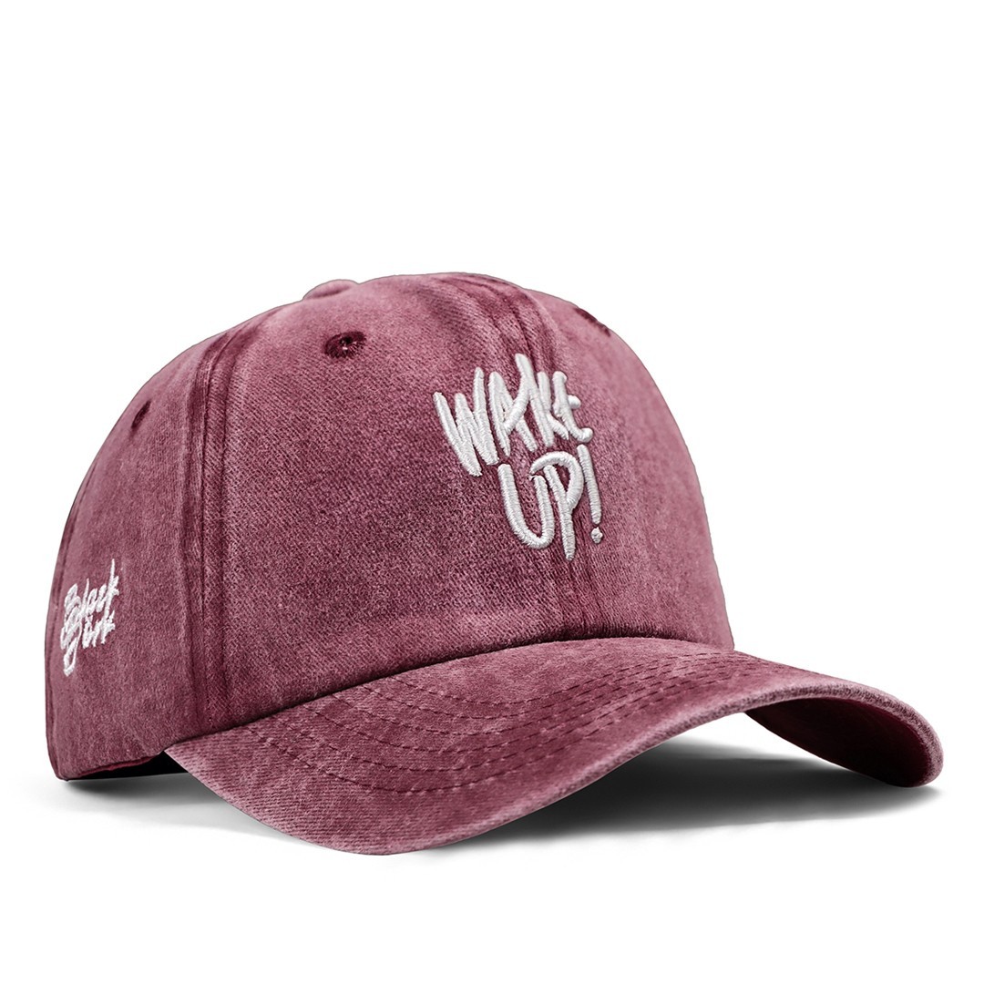 Vintage Burgundy Cap - Wake Up