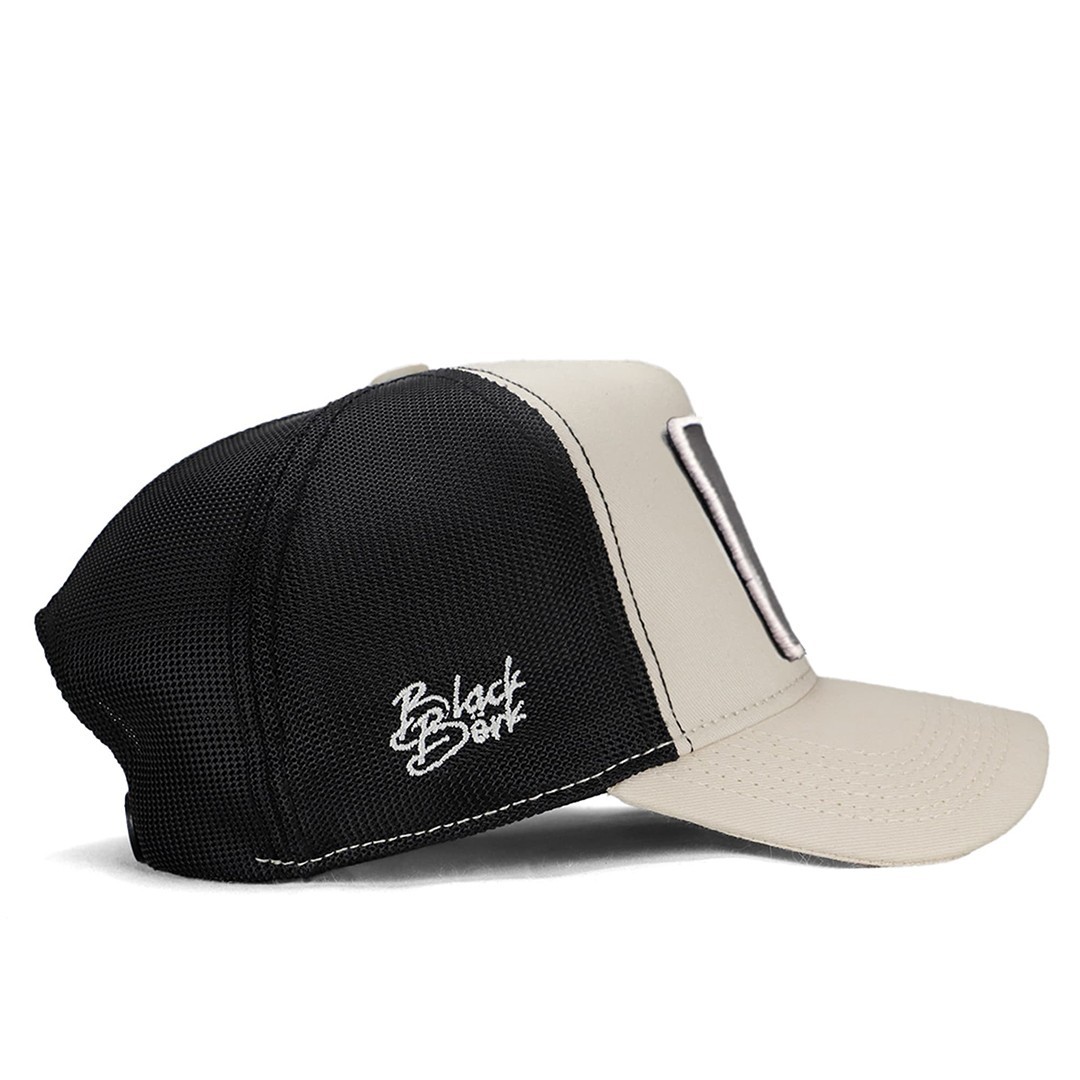 Beige-Black Cap