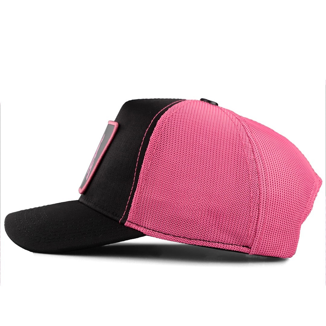 Black-Pink Cordura Fabric Cap