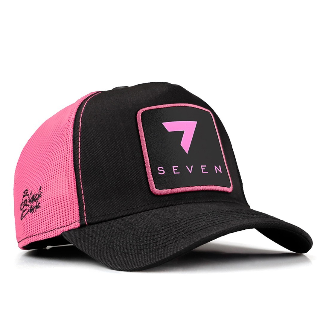 Black-Pink Cordura Fabric Cap