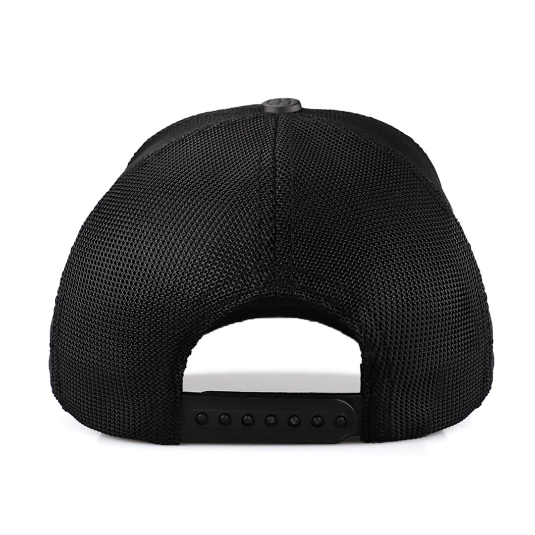 Black Cordura Fabric Trucker Cap