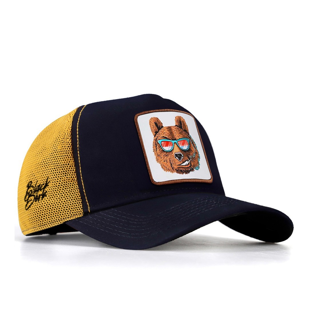 Navy Blue-Yellow Cap