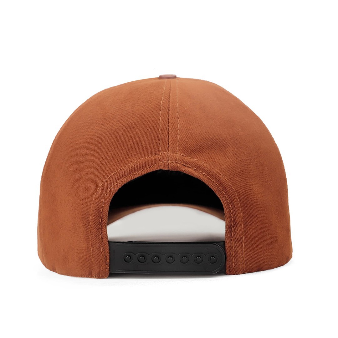 Camel-Black Peaked Cap