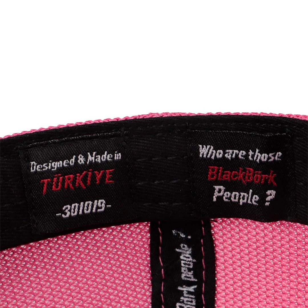 Black-Pink Cordura Fabric Cap