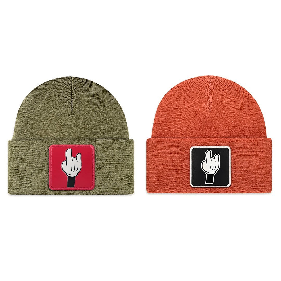 Khaki-Tile Beanie - With Finger Logo