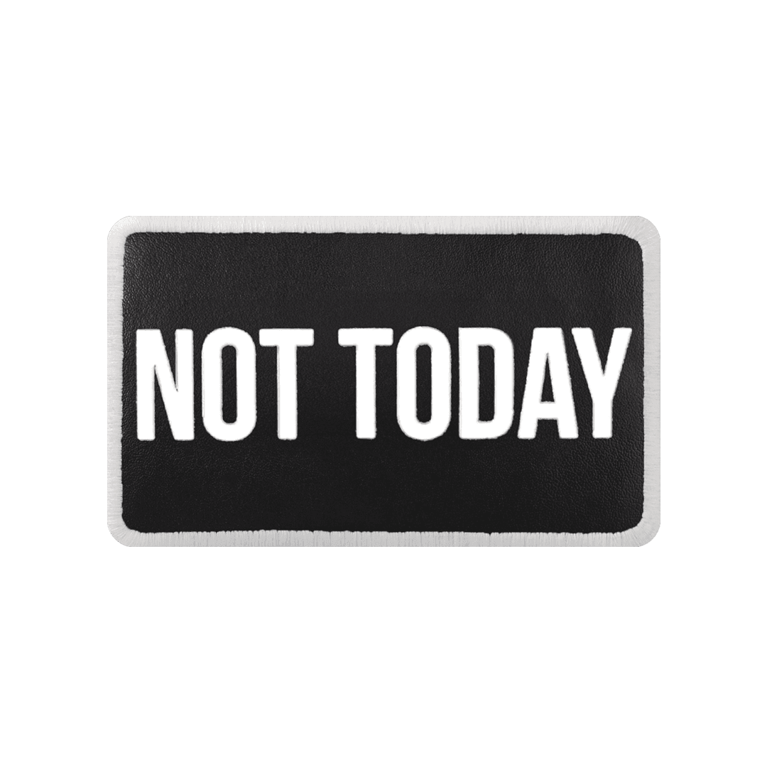 V2 Not Today - Unisex Black Patch with 2 Code Logo