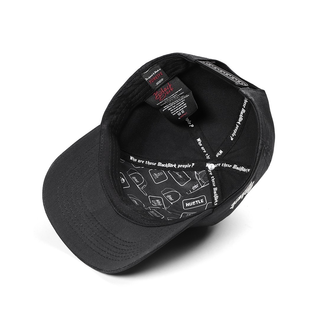 BlackBork Six Baseball Unisex Black Cap