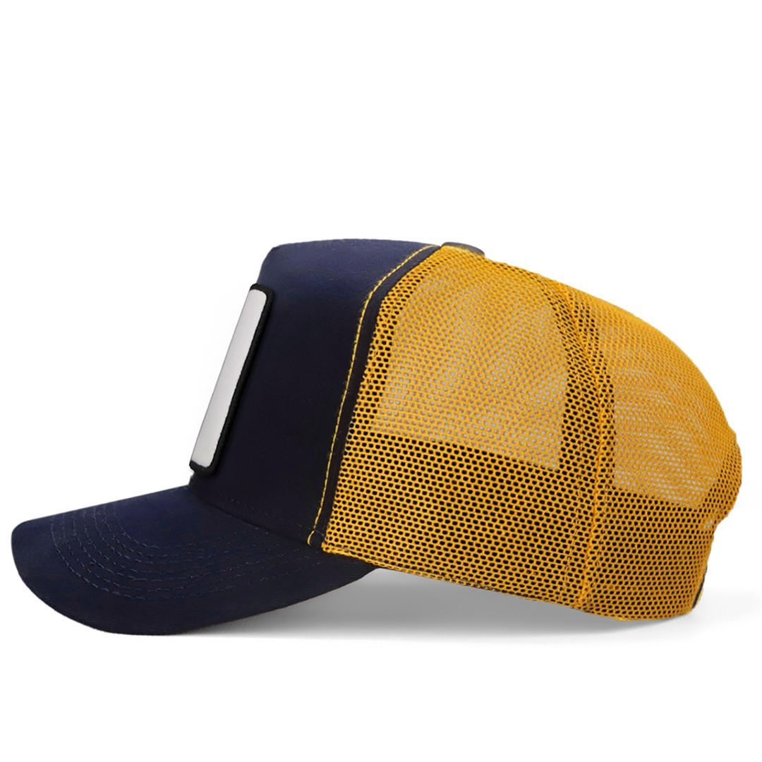 Navy Blue-Yellow Cap