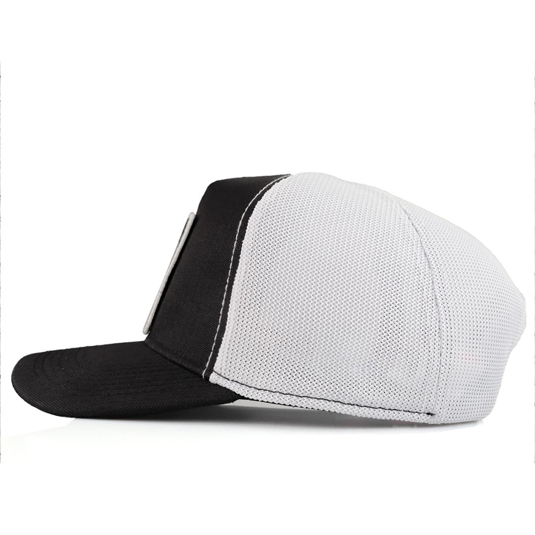 Black-White Cordura Fabric Trucker Cap