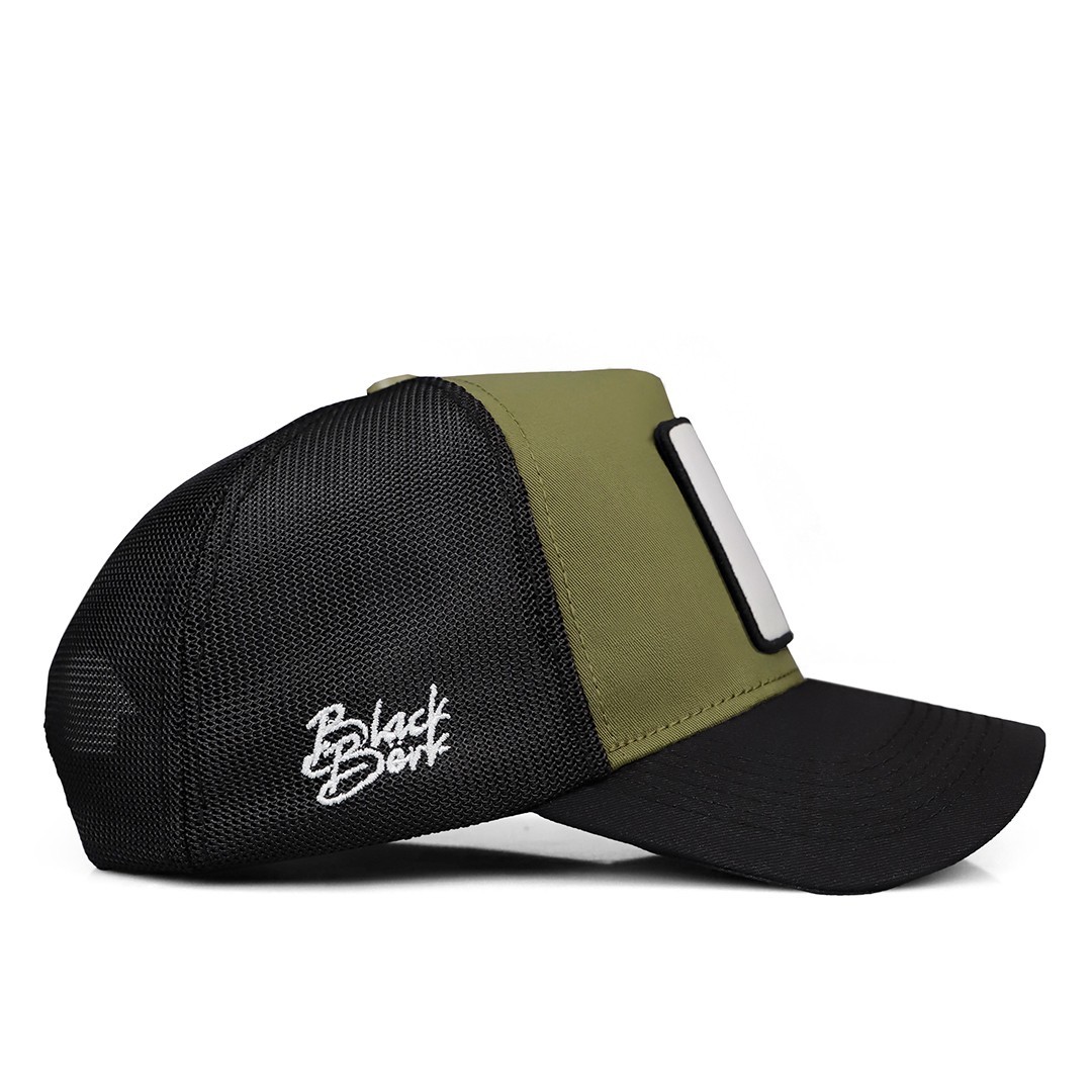 Fashion Black Brim Khaki-Black Cap