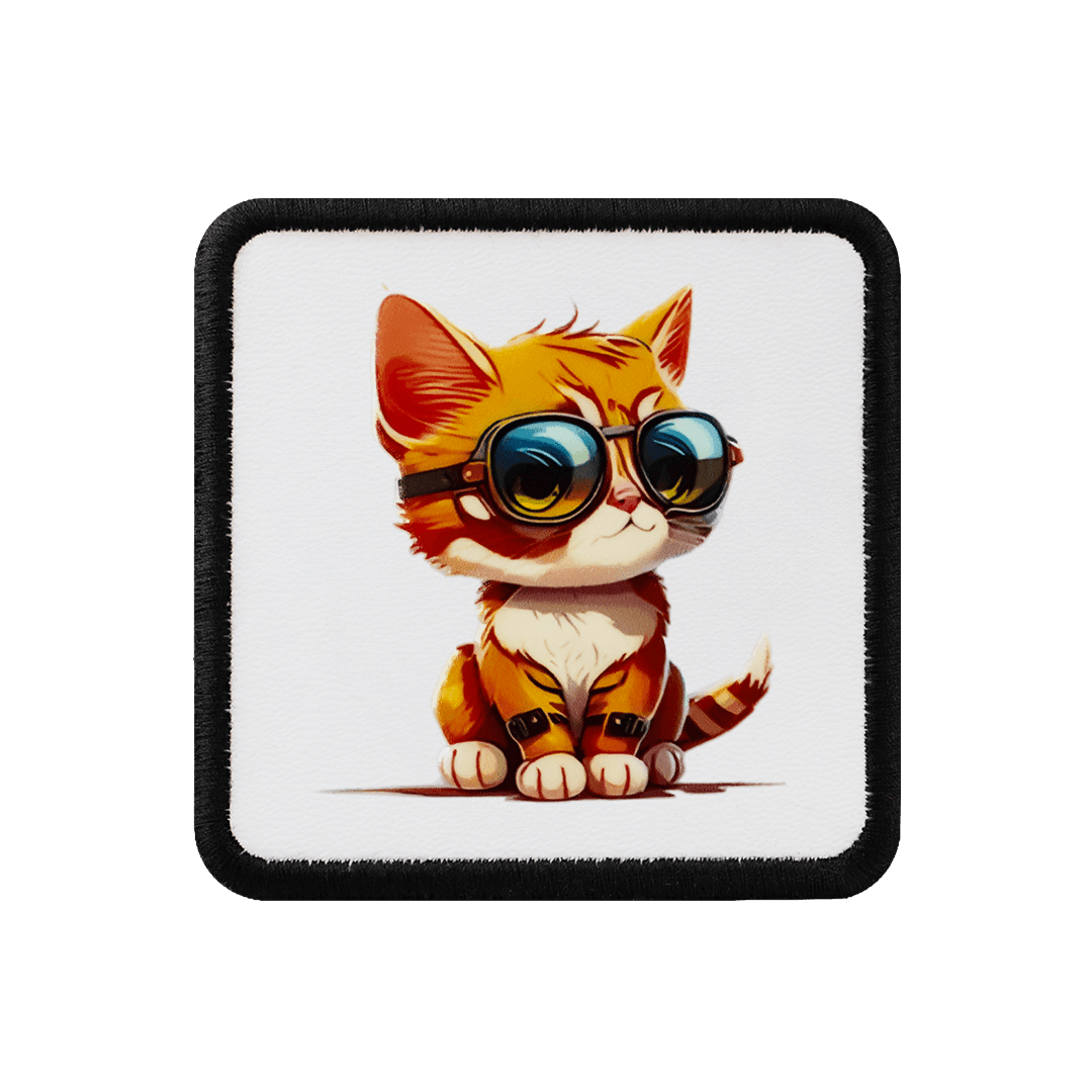 V1 Cat - White-Black Kids Patch with 1BS Code Logo