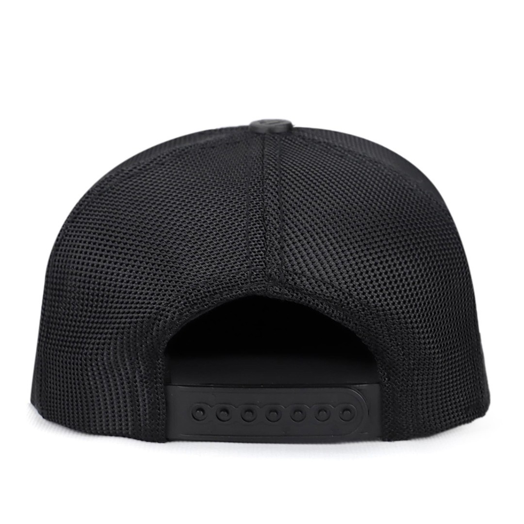 Black-White Peaked Kids Cap