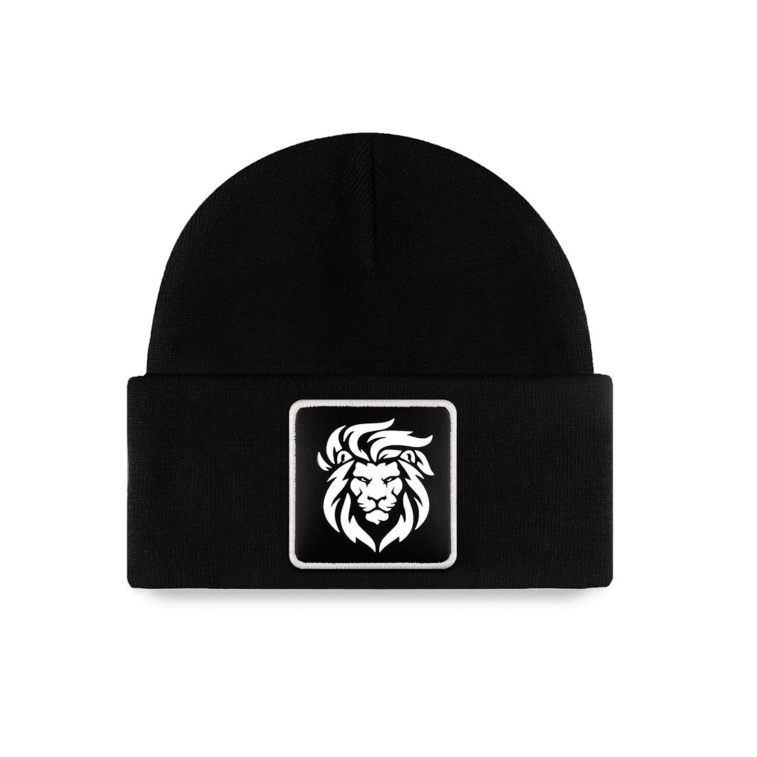 Black Beanie - Lion - with 9SB Code Logo