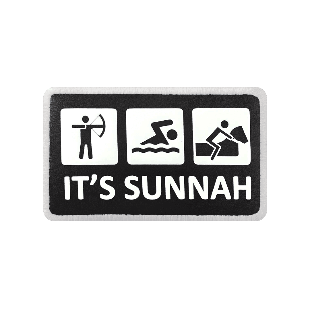 V2 It's Sunnah - Unisex Black Patch with 1sb Code Logo