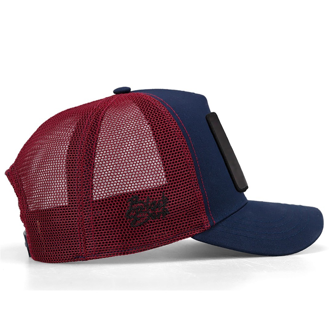 Navy Blue-Burgundy Cap