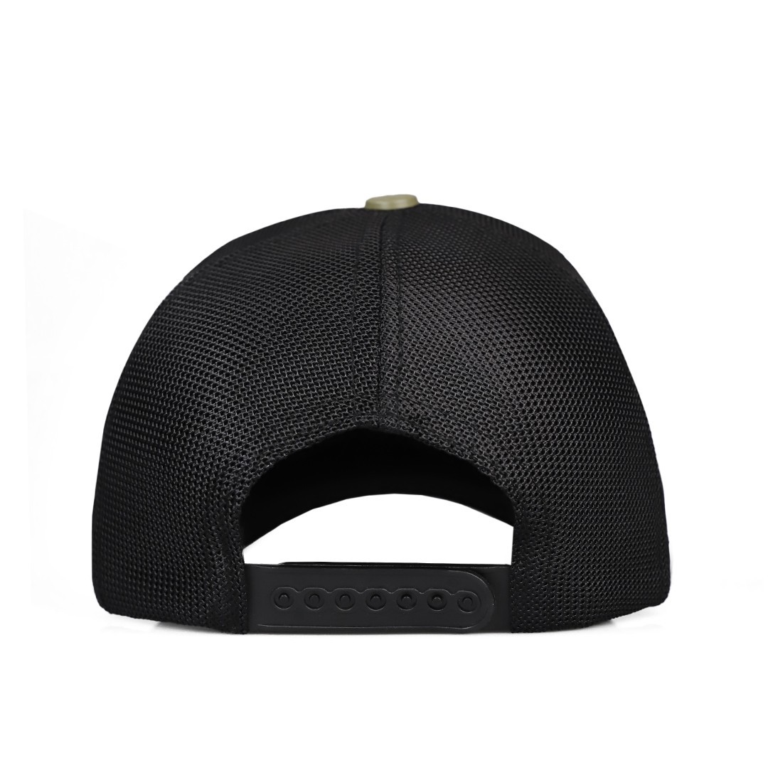 Fashion Black Brim Khaki-Black Cap