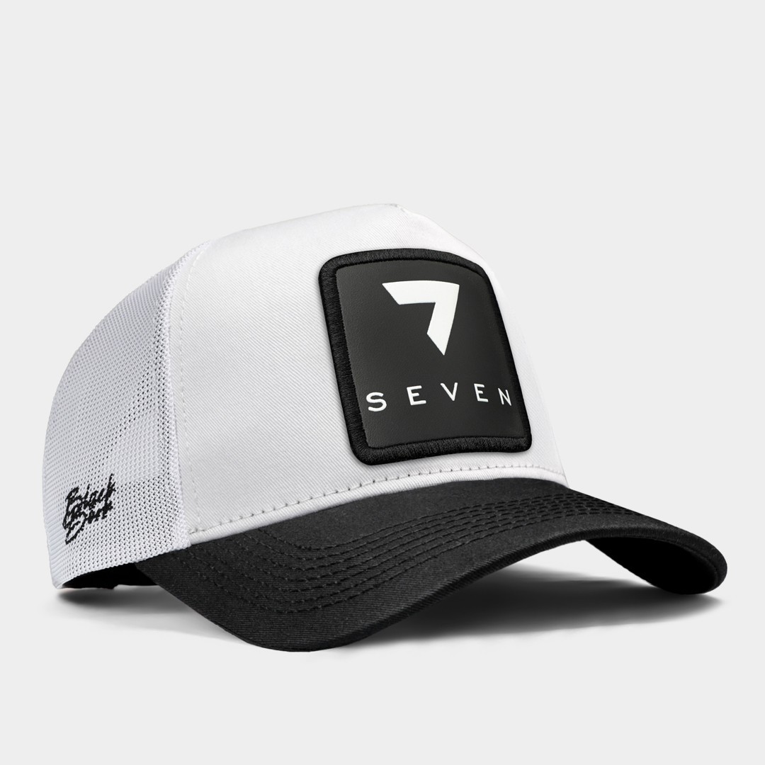 Black Peaked-White Cap