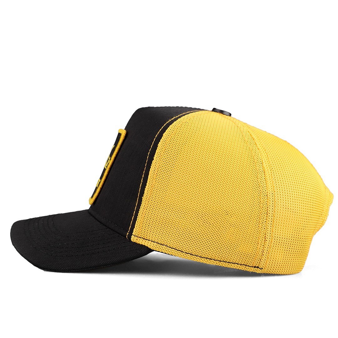 Black-Yellow Cordura Fabric Cap