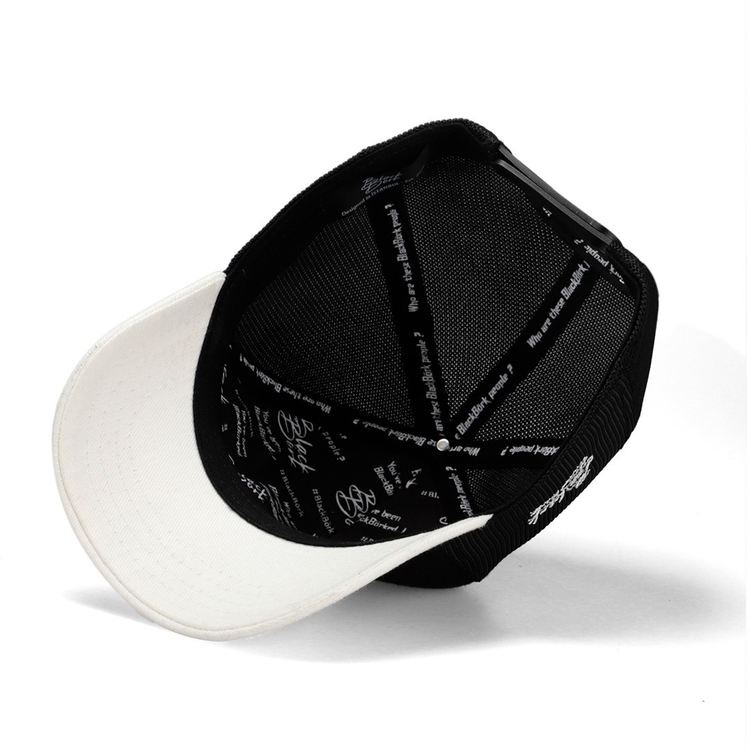Black Kids Cap with White Visor
