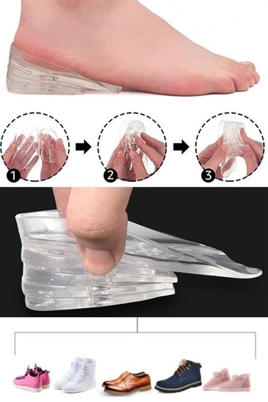 BUFFER® 10 adet  Ayakkabı Boy Uzatıcı Anatomik Ortapedik Silikon Tabanlık