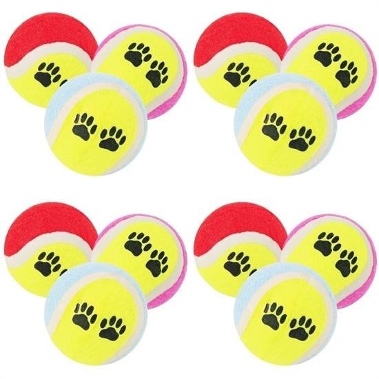 BUFFER®  3lü Renkli Desenli Tenis Topu Kedi Köpek Oyuncağı