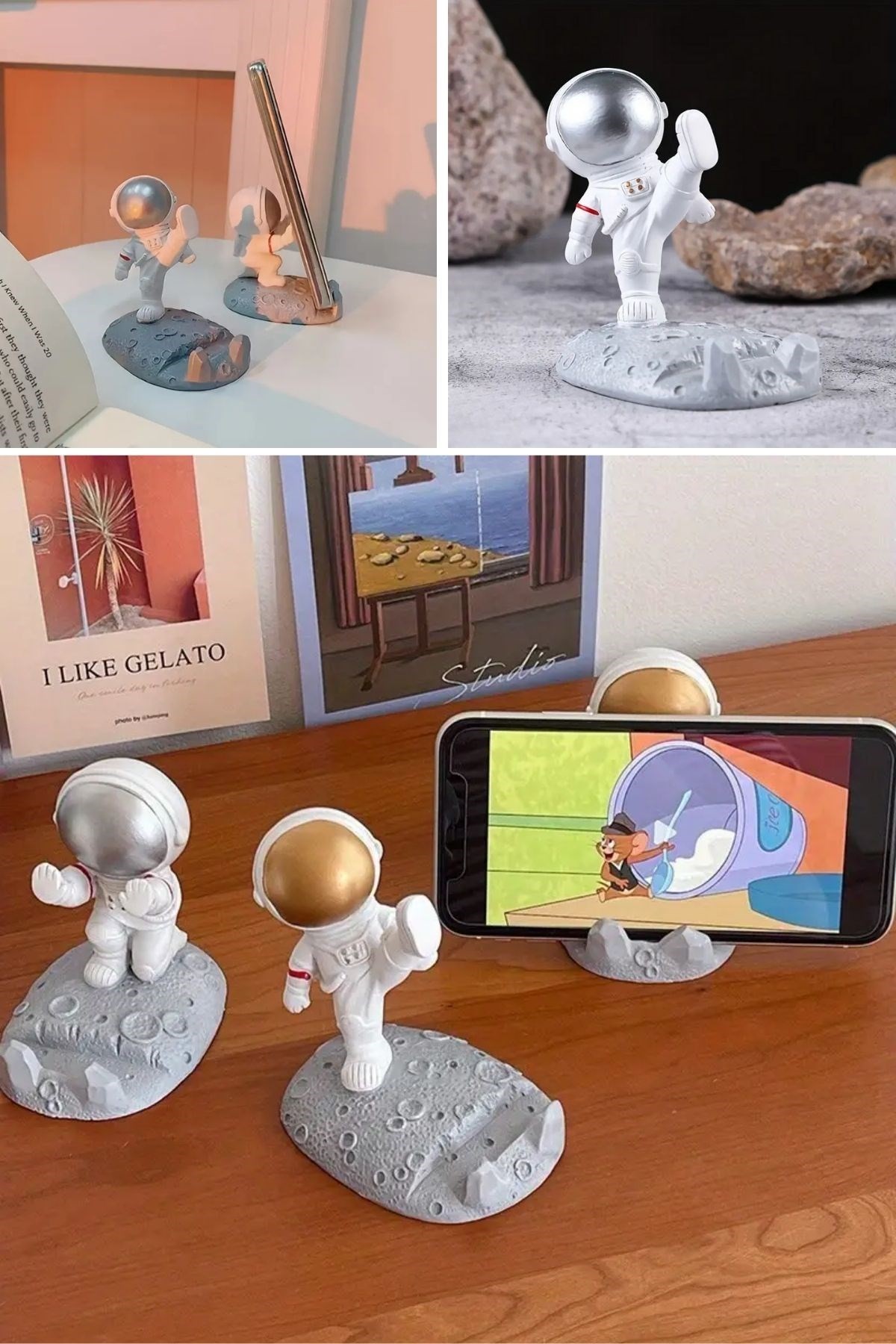 BUFFER® Mini Astronot Model Telefon ve Tablet Tutucu Standı