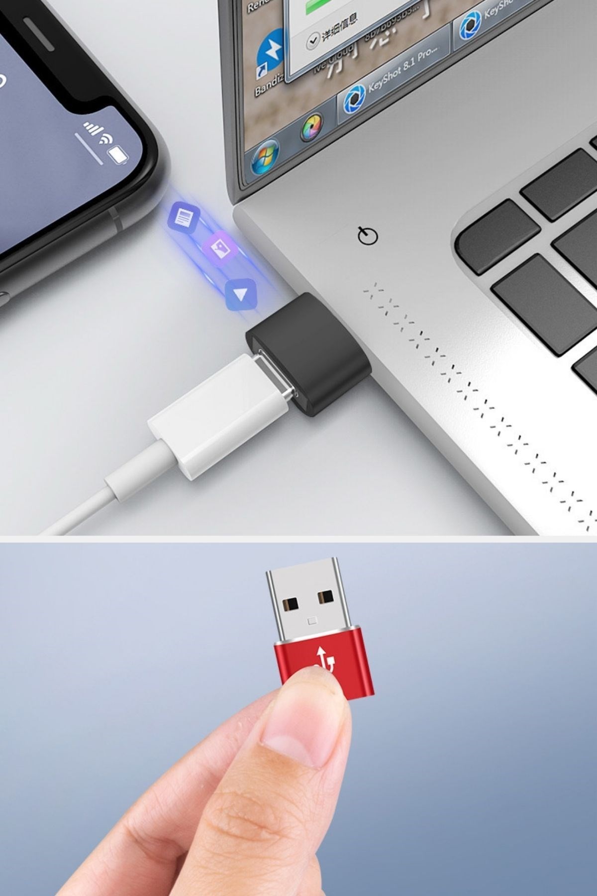 BUFFER® USB'den TYPEC 'ye Dönüştürücü Adaptör Veri Aktarımı Sağlayıcı Şarj Data Çevirici