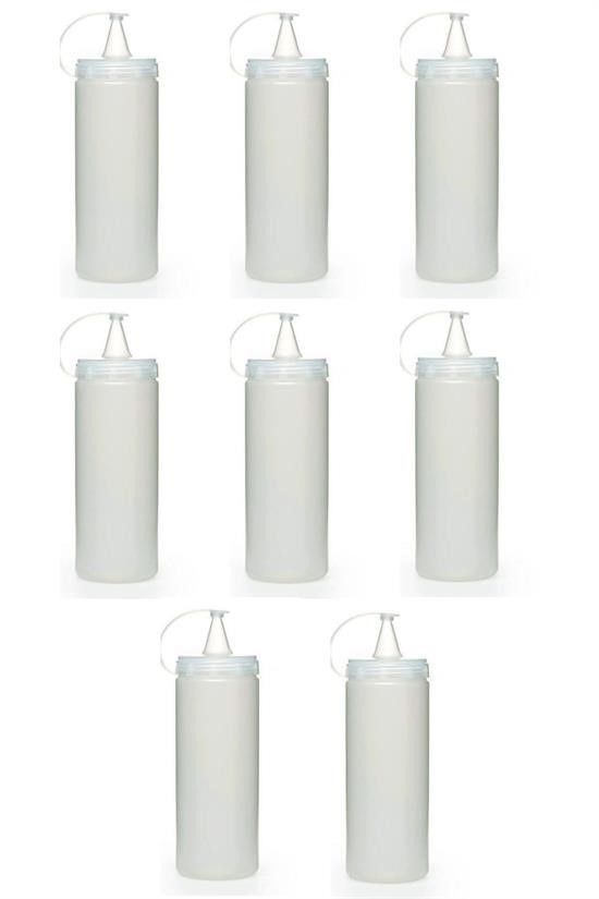 BUFFER® Şeffaf Kapaklı Sızdırmaz Yağlık Sosluk Şişesi Plastik Yağdanlık 400 ml AP9028