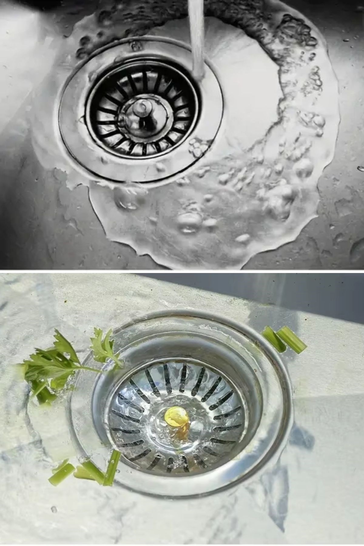 BUFFER® Paslanmaz Çelik Mutfak Evye Lavabo Süzgeci Lavabo Gideri Atık Gıda Tıpası