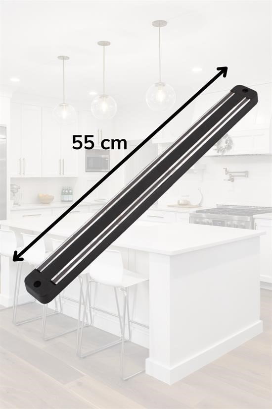 BUFFER® Mıknatıslı Paslanmaz Duvar Bıçak Askısı Standı 55 Cm Aparat