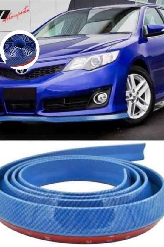BUFFER® Mavi 2,5 Metre Araba Oto Ön Tampon Koruyucu Kauçuk Pratik Tampon Şerit Bant Döşeme Kiti