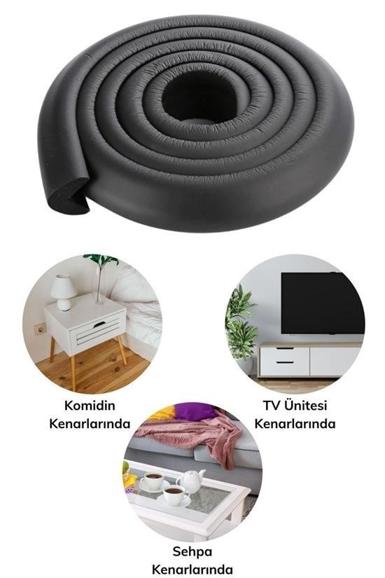 BUFFER® Kauçuk Bebek Çocuk Masa Sehpa Ünite Kenar Köşe Darbe Koruyucu Güvenlik Kiti