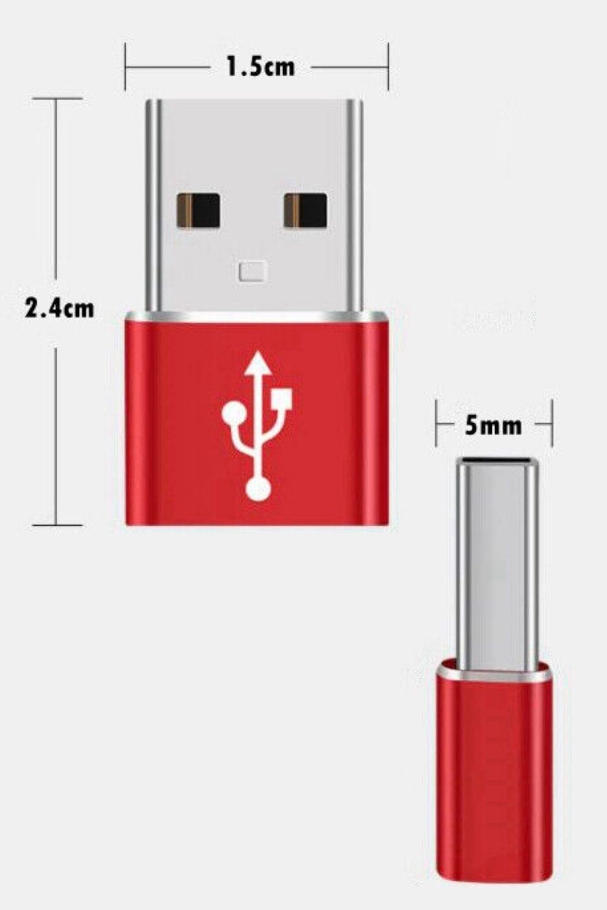 BUFFER® USB'den TYPEC 'ye Dönüştürücü Adaptör Veri Aktarımı Sağlayıcı Şarj Data Çevirici