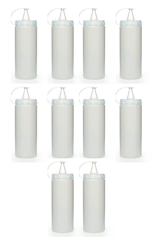 BUFFER® Şeffaf Kapaklı Sızdırmaz Yağlık Sosluk Şişesi Plastik Yağdanlık 400 ml AP9028