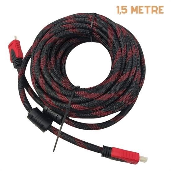 BUFFER® HDMI Kablosu HDTV Bilgisayar Uydu Görüntü Ses Full HD Sargılı Görüntü Aktarma Kablosu