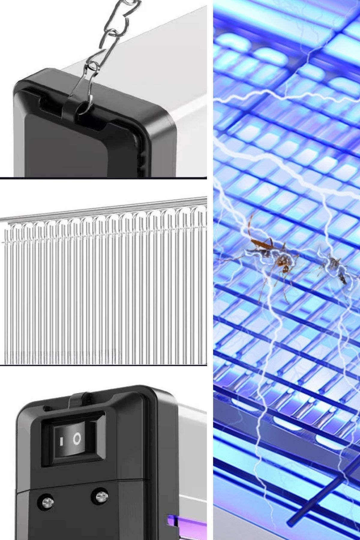 BUFFER® Masaüstü veya Duvara Asılabilen 6W Sessiz Sinek Öldürücü UV Mor Işıklı Makina
