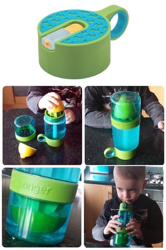 BUFFER® Narenciye Limon Sıkmalı Pratik Detoks Toksin Atıcı Su Matarası Spor Şişesi