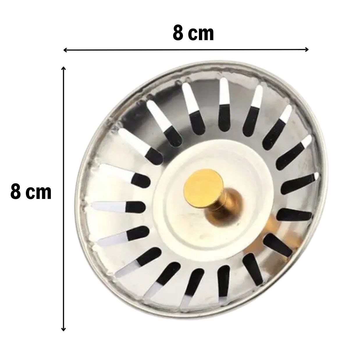 BUFFER® Paslanmaz Çelik Mutfak Evye Lavabo Süzgeci Lavabo Gideri Atık Gıda Tıpası