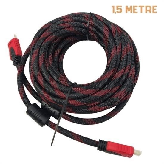 BUFFER® HDMI Kablosu HDTV Bilgisayar Uydu Görüntü Ses Full HD Sargılı Görüntü Aktarma Kablosu