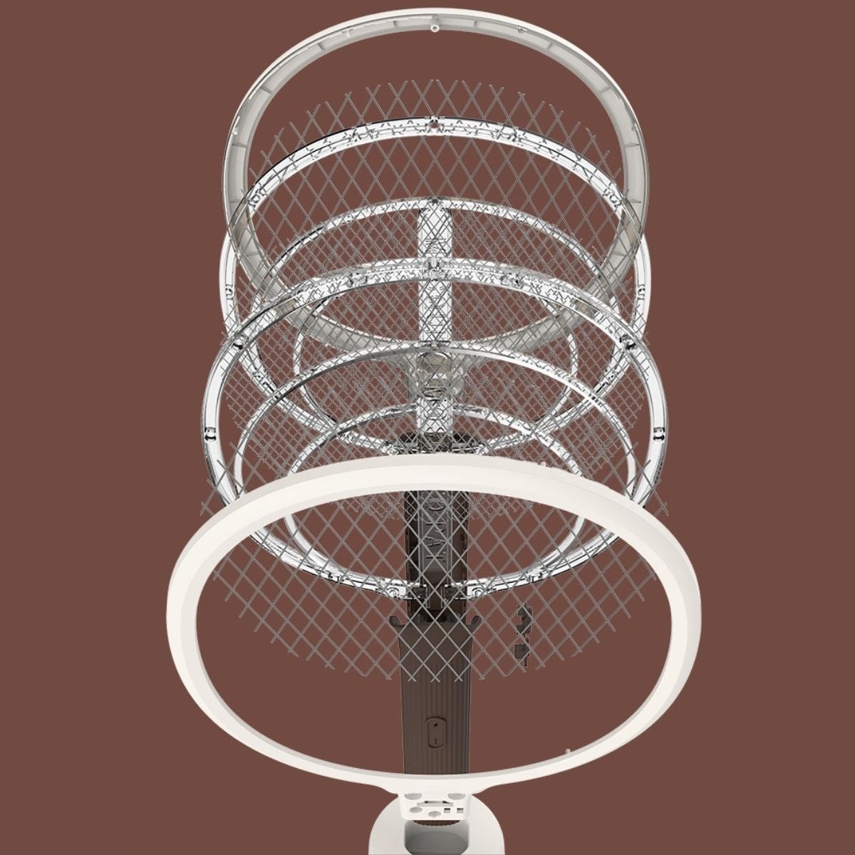 BUFFER® Şarjlı Sinek Öldürücü Masaüstü Standlı,Mor Işık 43cm Sinek Kovucu Raket