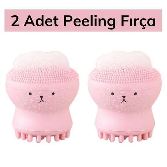 BUFFER® Peeling Etkili Mini El Yüz Cilt Temizleme Fırçası Silikon Temizlenmesi Kolay  Siyah Nokta Gi