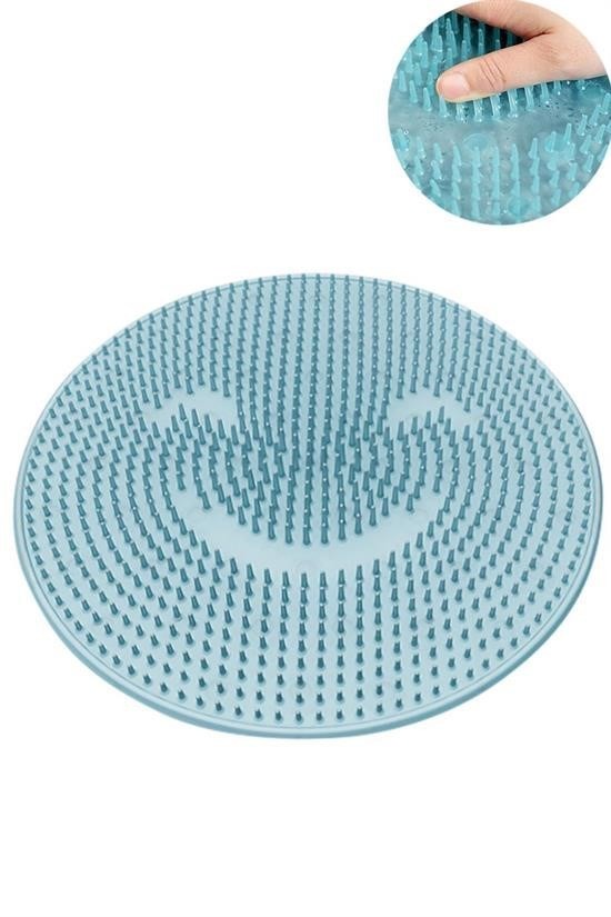 BUFFER® Silikon Fırçalı Banyo Masaj Matı ve  Ayaklar için Topuk Masaj Paspası