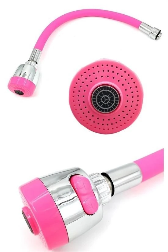 BUFFER® Oynar Başlıklı Tasarruflu Kubar Musluk Borusu ve Başlığı  Pembe