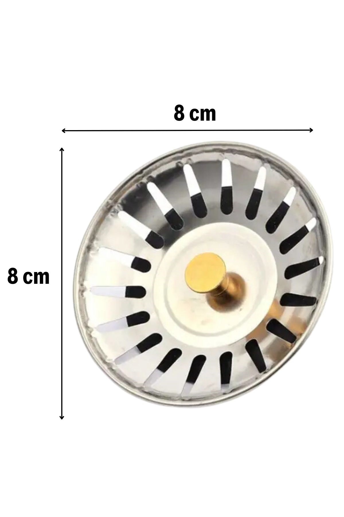 BUFFER® Paslanmaz Çelik Mutfak Evye Lavabo Süzgeci Lavabo Gideri Atık Gıda Tıpası