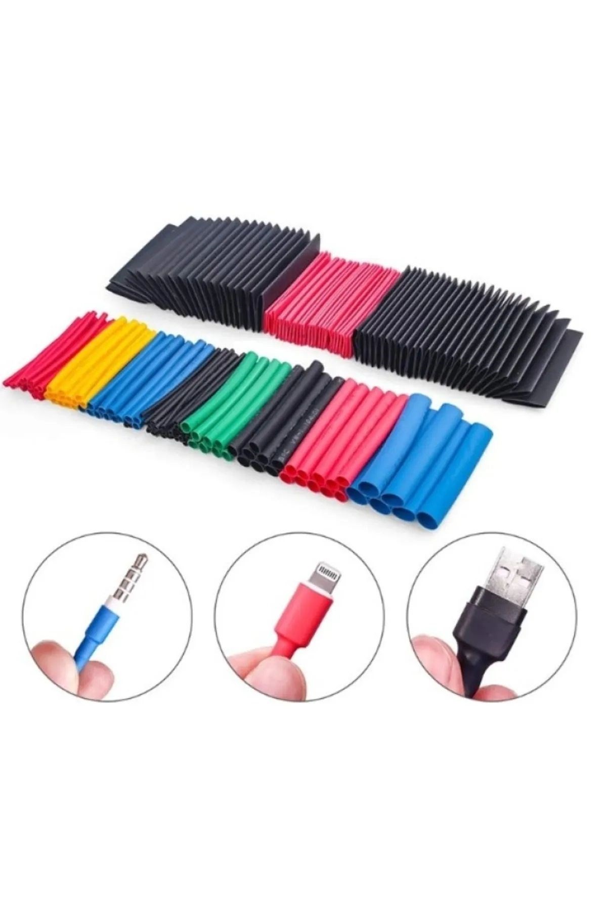 BUFFER® 560 Parça Isıyla Daralan Makaron Kablo Koruyucu Kılıf Makaron Kablo Yalıtım Makaron Seti