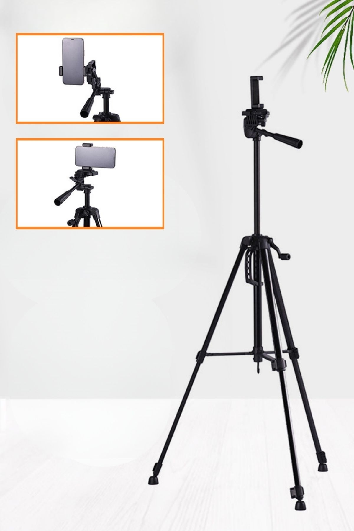 BUFFER® Telefon ve Fotoğraf Makinası Takılabilen Bluetooth Kumandalı 146 cm Tripod