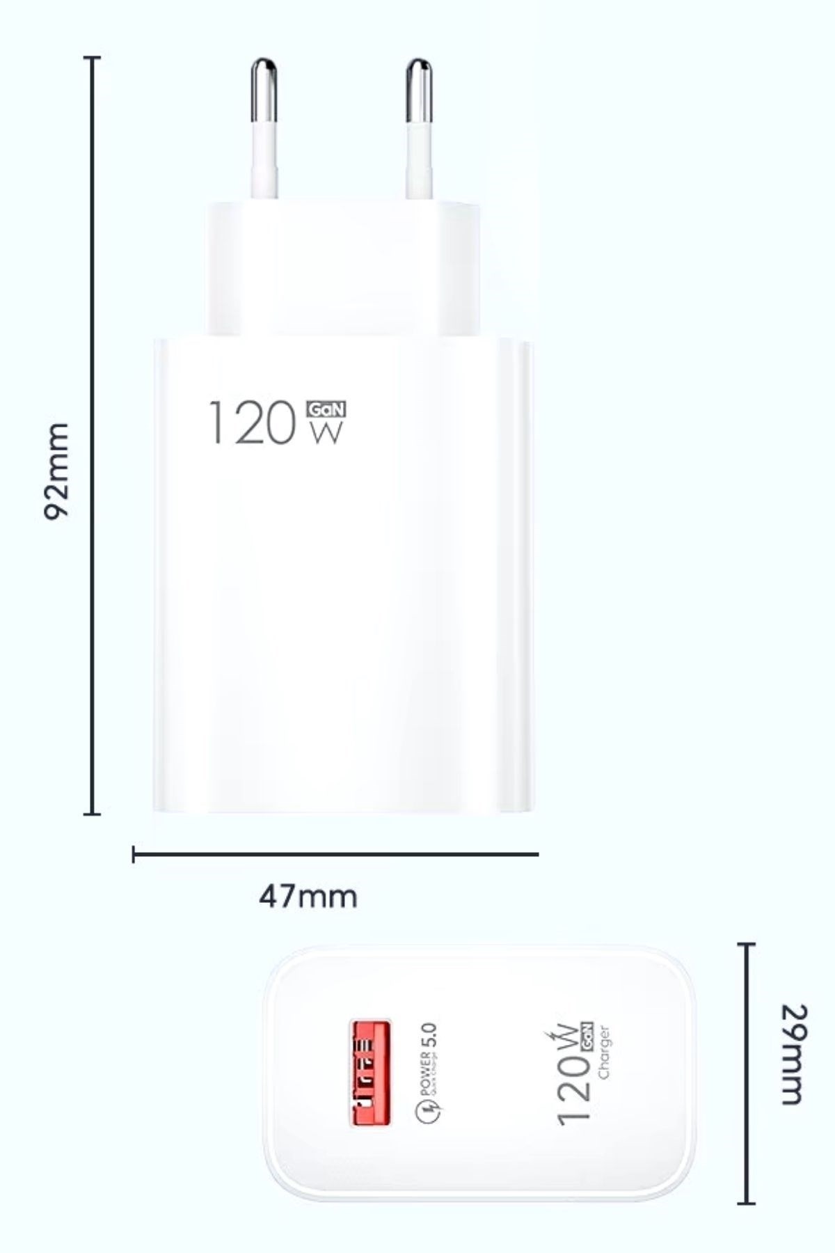 BUFFER® 120W USB Hızlı Type C Uçlu Kablolu Şarj Aleti